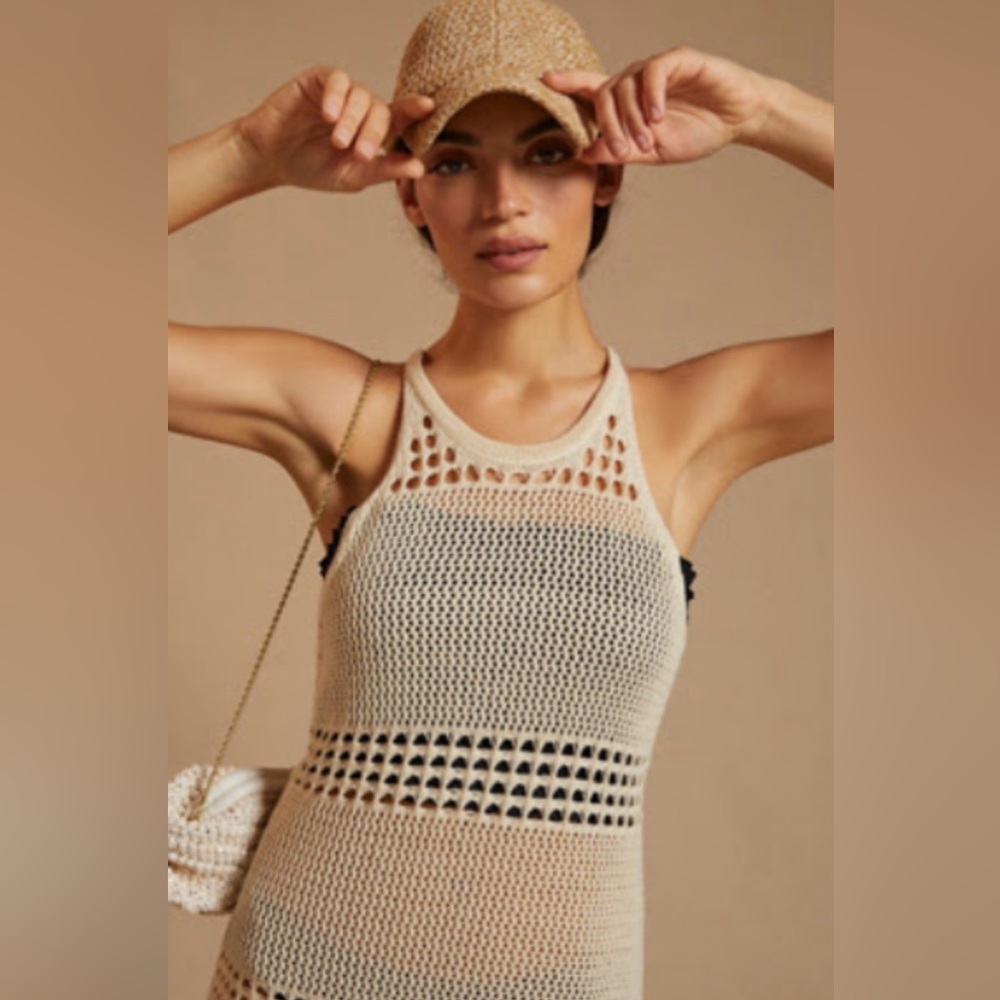 Anthropologie Long Knit Cover-Up Kaftan